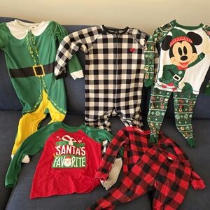 Disney Kids One Piece Footies - Green, Red, Black, White